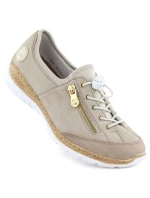 Dámske kožené slip-on topánky béžové Rieker N42F1-60 Dámske kožené slip-on topánky béžové Rieker N42F1-60