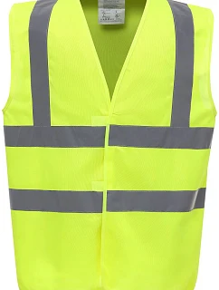 Bezpečnostná vesta Yoko HVW 100 Hi-Vis 79.W100, žltá, vysoká viditeľnosť