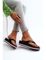 Dámske žabky na klinoch Big Star - čierne