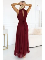 Dámske šaty 636-1 VERONICA burgundy - Numoco