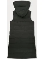 Dlhá dámska páperová vesta v army farbe (5M3157-136) Dlhá dámska páperová vesta v army farbe (5M3157-136)