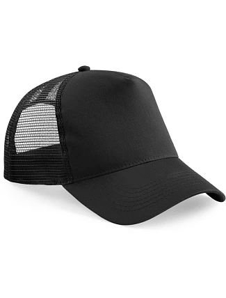 Beechfield B 640B Detská 5-panelová čiapka Trucker 53.640B čierna/čierna Beechfield B 640B Detská 5-panelová čiapka Trucker 53.640B čierna/čierna