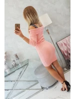 Marhuľové šaty so širokými ramienkami