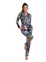 Dámske pyžamo 175/099 tm. modré s motýľmi - Karol