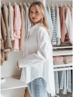 Dámske nadrozmerné tričko s predĺženým zadným dielom BLUOSIZE white FashionStreet DY0457