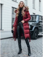 Dámska prešívaná zimná bunda s kožušinou STYLEBELLA červená FashionStreet TY5008 Dámska prešívaná zimná bunda s kožušinou STYLEBELLA červená FashionStreet TY5008