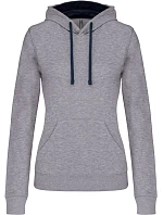 Kariban K 465 Dámska mikina s kontrastnou kapucou 20.K465 oxford grey/navy Kariban K 465 Dámska mikina s kontrastnou kapucou 20.K465 oxford grey/navy