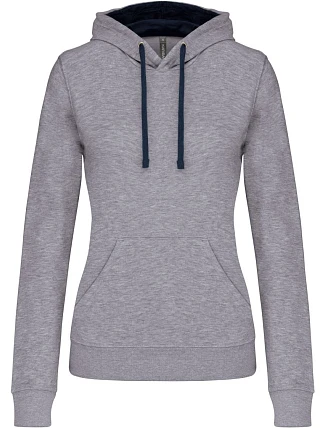 Kariban K 465 Dámska mikina s kontrastnou kapucou 20.K465 oxford grey/navy Kariban K 465 Dámska mikina s kontrastnou kapucou 20.K465 oxford grey/navy