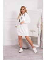 Zateplené šaty s kapucňou ecru Zateplené šaty s kapucňou ecru
