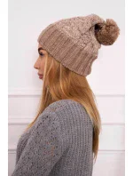 Fleecová čiapka Paris K213 tmavo béžová