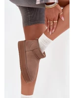 Zamszowe Śniegowce Damskie Na Platformie Vinceza 97962 Beżowe