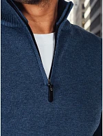 Pánsky tmavomodrý sveter FashionStreet WX2340 Pánsky tmavomodrý sveter FashionStreet WX2340