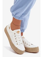 Čipkované tenisky espadrilky LCW-26-31-4326, biele – Lee Cooper Čipkované tenisky espadrilky LCW-26-31-4326, biele – Lee Cooper