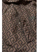 Tmavomodro-hnedá obojstranná dámska bunda (W556)