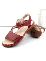 Pohodlné kožené sandále Rieker W RKR685 red
