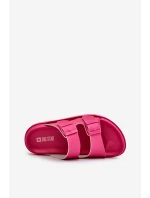 Lekkie Piankowe Klapki Damskie Z Klamrami Big Star NN274A754 Fuksja