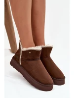 Śniegowce Damskie Na Platformie Wrangler 20253093.IKU Czekoladowe