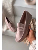 Dámské mokasyny z eko semiše Špinavě růžová Renelia