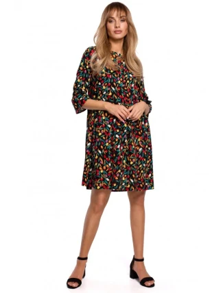 M521 Šaty s nariasenými rukávmi - model 6