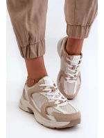 Béžové dámske tenisky športové topánky Kildia