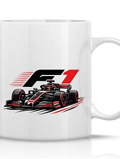 F1 – klasický biely keramický hrnček s objemom 300 ml