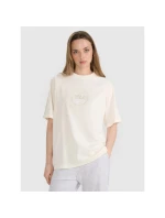 Dámske tričko oversize s potlačou 4F 4FRSS25TTSHF2791-11S