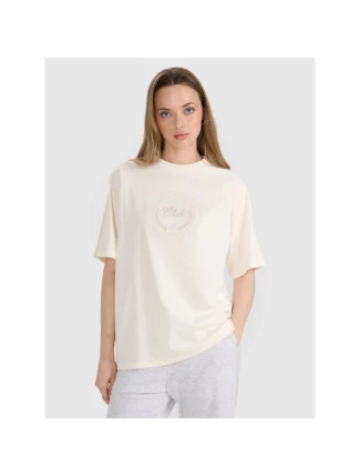 Dámske tričko oversize s potlačou 4F 4FRSS25TTSHF2791-11S