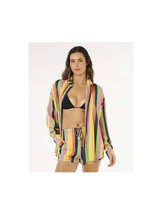 Dámska košeľa RIP CURL Neon Stripe Relaxed Shirt, viacfarebná Dámska košeľa RIP CURL Neon Stripe Relaxed Shirt, viacfarebná