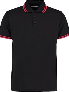 Kustom Kit KK 409 Pánske kontrastné polo tričko z piké 43.0409 čierne/červené