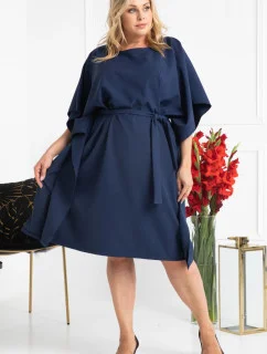 Dámske šaty plus size Rolanda tmavo modrá - Karko