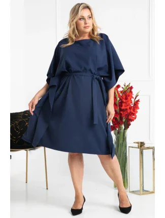 Dámske šaty plus size Rolanda tmavo modrá - Karko