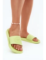 Damskie Klapki 4FMM00FFLIF045-45S Limonkowe