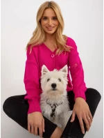 Dámsky kardigan LC SW 8042.08X fuchsiová - FPrice