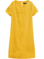 Žlté trapézové šaty (435ART)