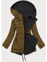 Čierno/žltá obojstranná dámska bunda parka (W703BIG)