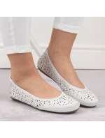 Pohodlná kožená poltopánka Rieker W RKR649 white