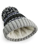 Beechfield B 392 Pletená čiapka s pruhmi „Hygge“ 53.0392 blue steel