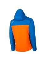 Pánska trekingová bunda H4Z19-KUMT001 modro-oranžová - 4F