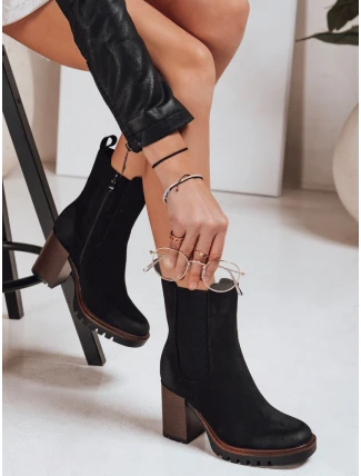 Dámske semišové čižmy čierne FashionStreet ZY1319