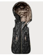 Dámska ľahká vesta so zlatým zipsom Goodlookin black (B8586/B8587-1)