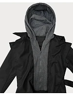 Klasický plášť s odnímateľnou kapucňou Goodlookin black (T2-2252#-1) Klasický plášť s odnímateľnou kapucňou Goodlookin black (T2-2252#-1)