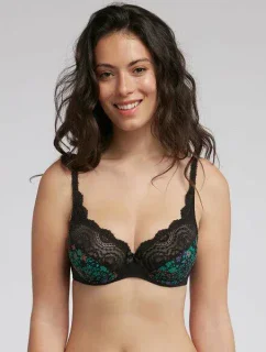 Čipková podprsenka s kosticou PLAYTEX FLOWER ELEGANCE UNDERWIRED BRA - PLAYTEX - čierna