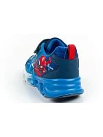Leomil Detská športová obuv Spiderman Ľahké tenisky na suchý zips LED Blue