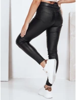 Čierne nohavice z ekokože FashionStreet UY2764