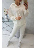 Tepláková súprava s kapucňou ecru