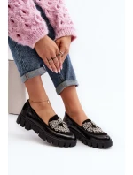 Lakierowane Mokasyny Damskie Laura Messi 2785 Czarne
