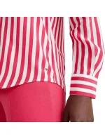 Dámska košeľa z viskózy W WW0WW31990 Červená a biela - Tommy Hilfiger Dámska košeľa z viskózy W WW0WW31990 Červená a biela - Tommy Hilfiger