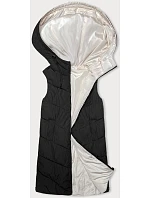 Dámska dlhá obojstranná vesta black-ecru (V771) Dámska dlhá obojstranná vesta black-ecru (V771)