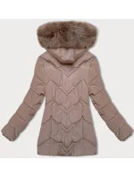 Dámska plus size zimná bunda s kapucňou S'west cocoa (B8300-48) Dámska plus size zimná bunda s kapucňou S'west cocoa (B8300-48)