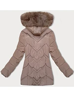 Dámska plus size zimná bunda s kapucňou S'west cocoa (B8300-48) Dámska plus size zimná bunda s kapucňou S'west cocoa (B8300-48)